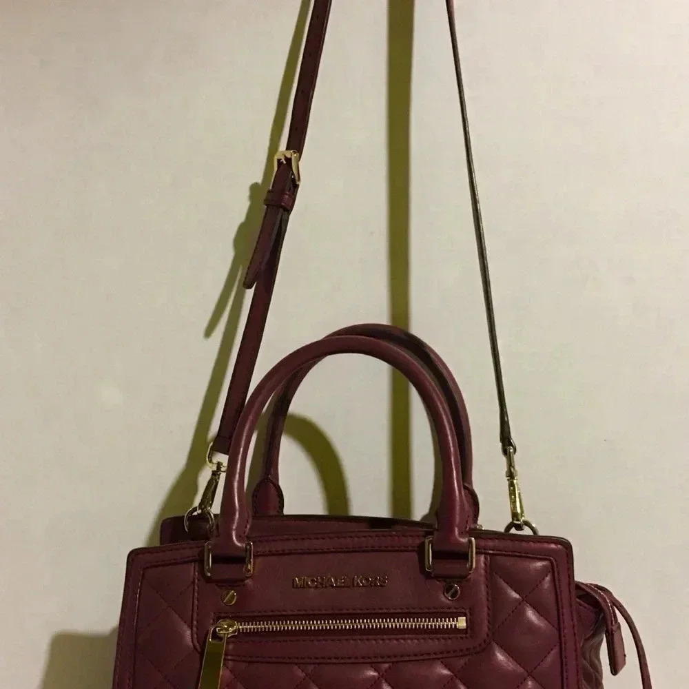 Michael kors Burgundy satchel leather bag - Picture 3 of 8